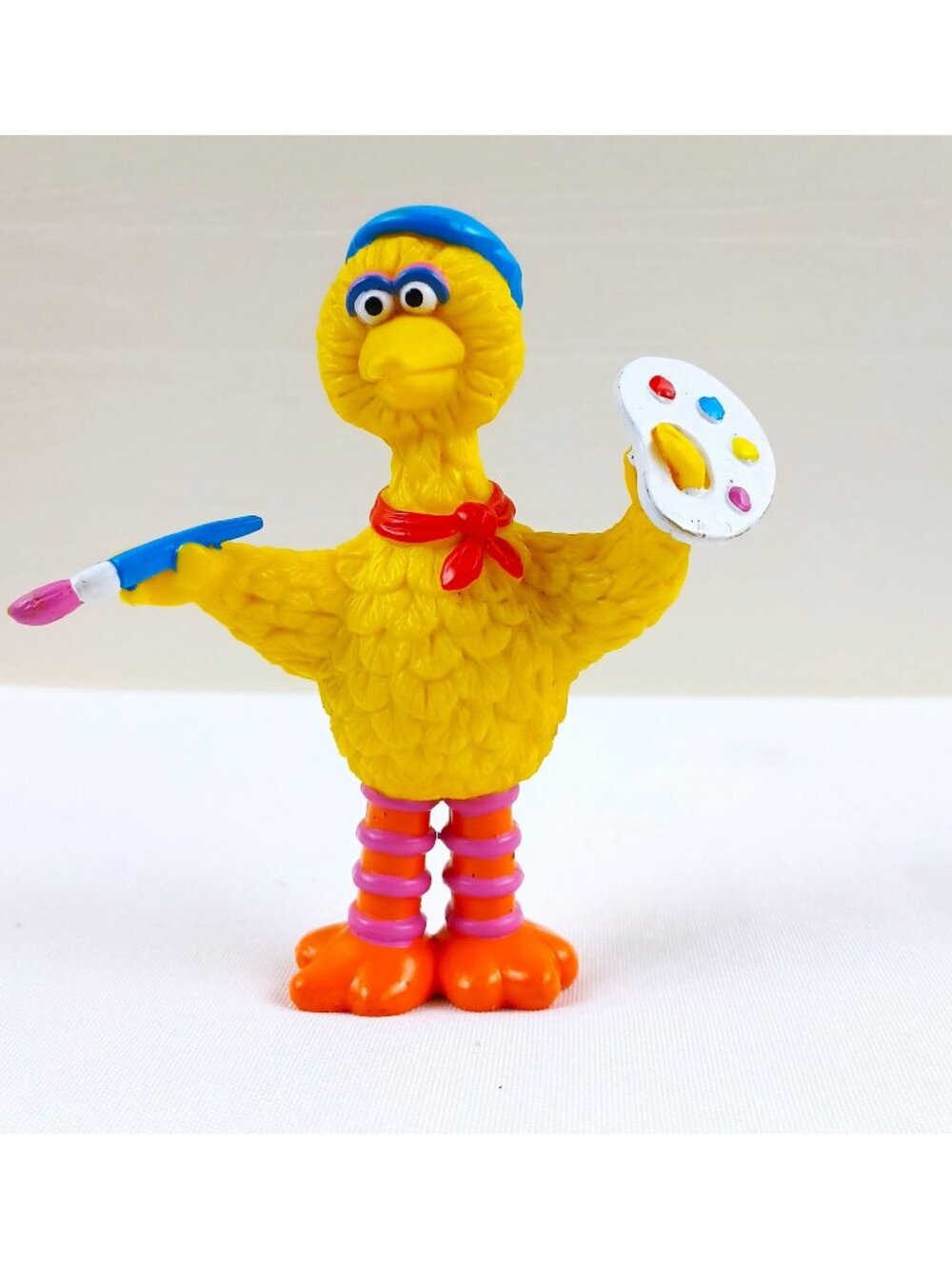 Muppets Inc Applause China Big Bird Artist Figurine Painter Sesame Street Toy